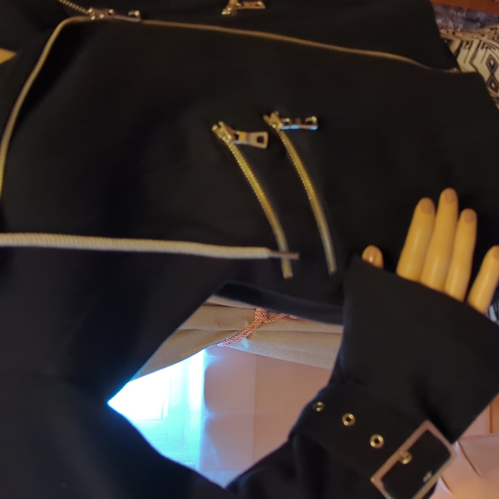 INC Moto Jacket With Hoodie - Picture 3 of 9